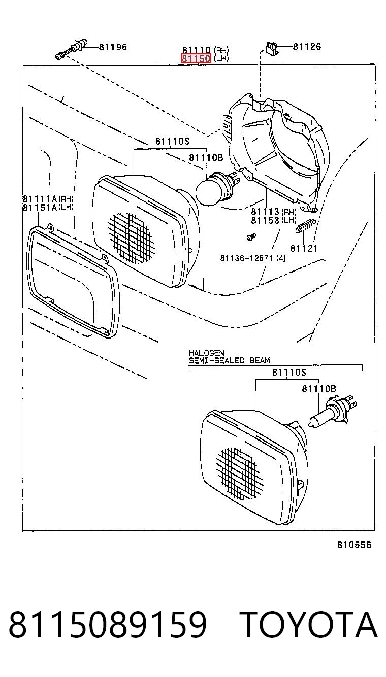 Luz esquerda para Toyota Hilux  N