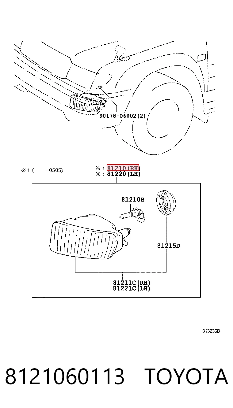 8121060113 Toyota
