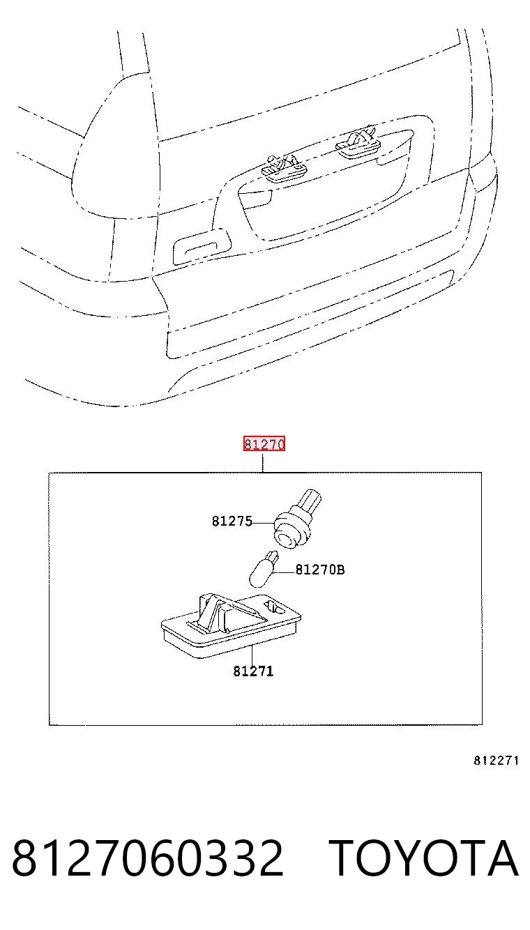 Lanterna da luz de fundo de matrícula traseira Toyota Land Cruiser  J12 ao melhor preço
