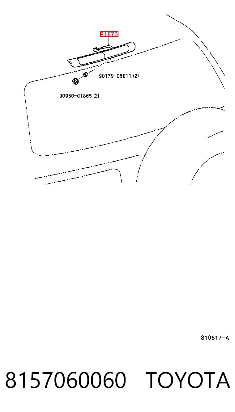 Sinal de parada traseiro adicional para Toyota Land Cruiser 100 J10