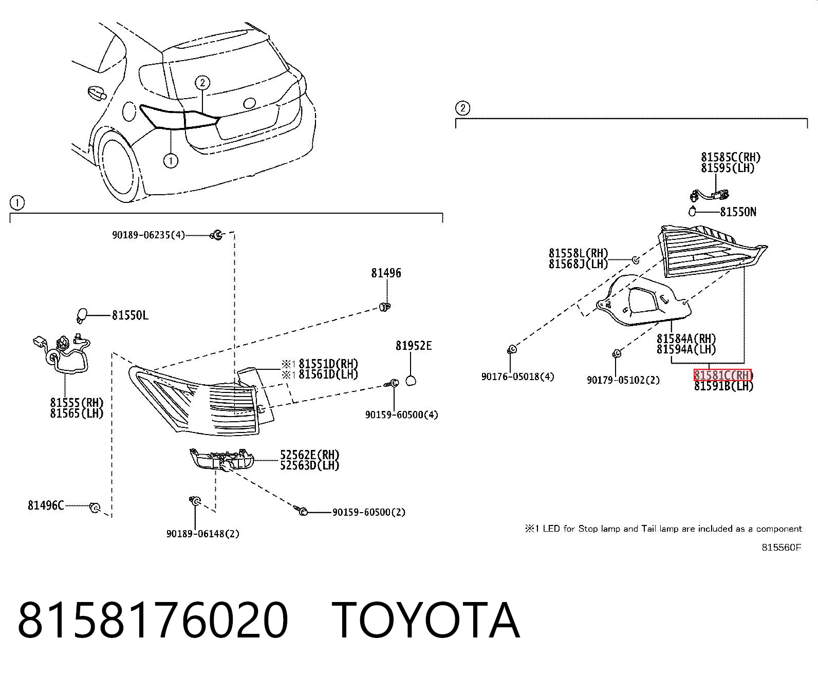 8158176020 Toyota