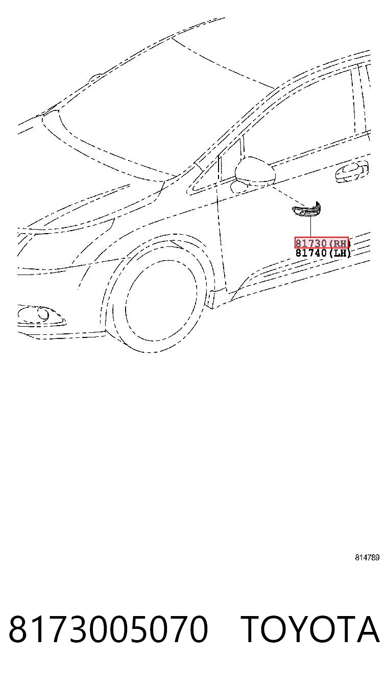 Pisca-pisca de espelho direito Depo/Loro/Abakus 05175862