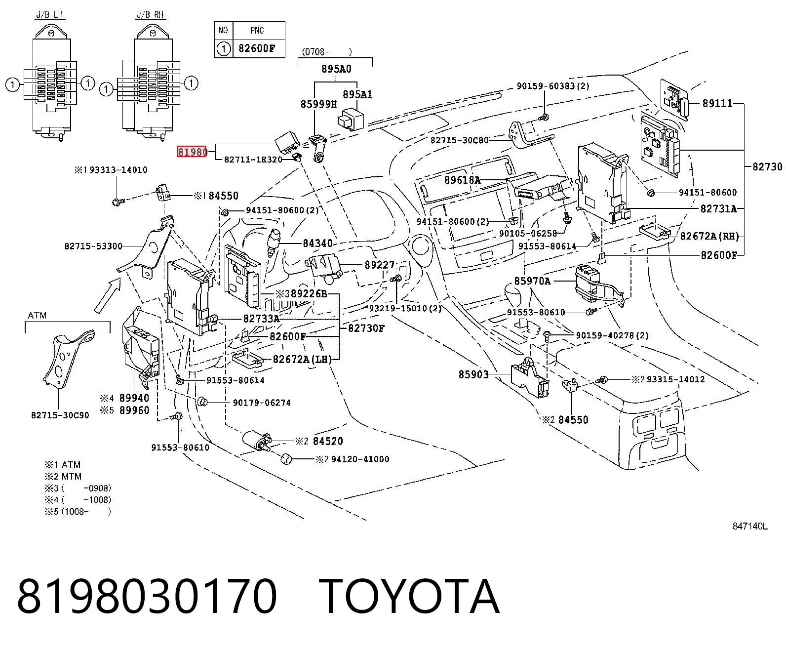  Relê de pisca-pisca Toyota Corolla VERSO monovolume (R10) (2004 - 2009) VERSO