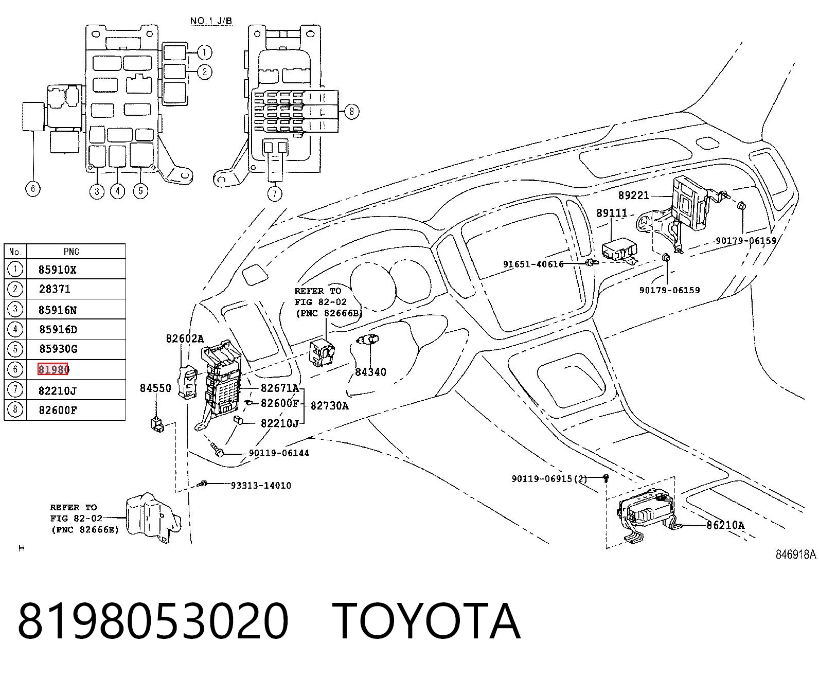 8198053020 Toyota Relê de pisca-pisca