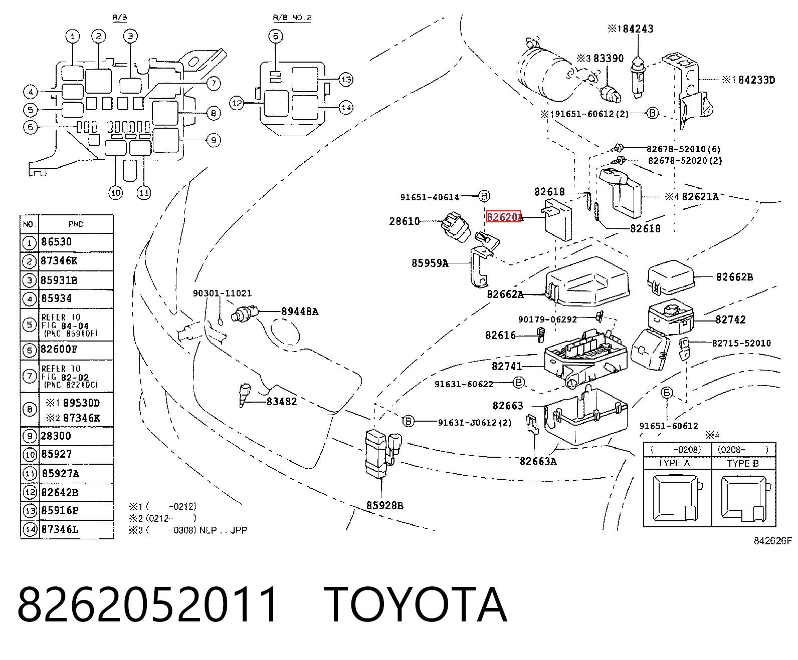 8262052011 Toyota