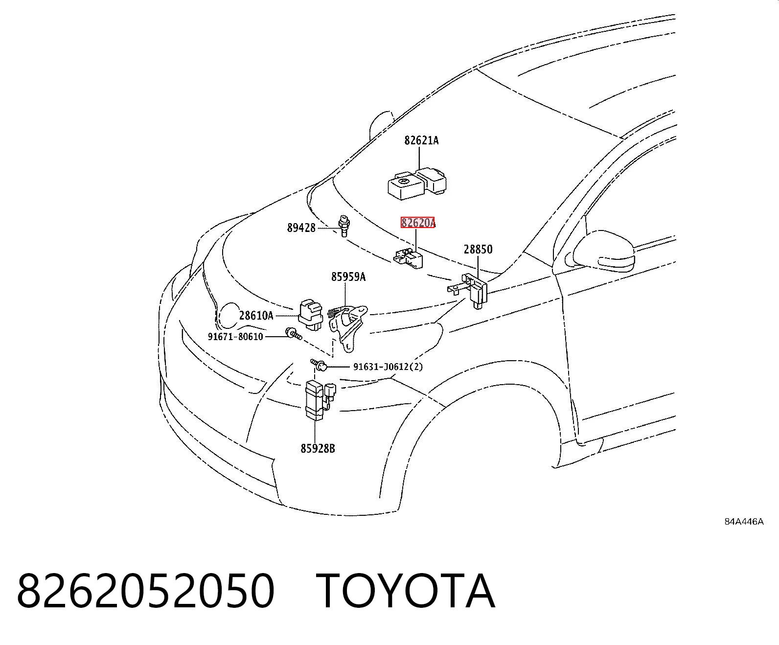 8262052050 Toyota Unidade de dispositivos de segurança