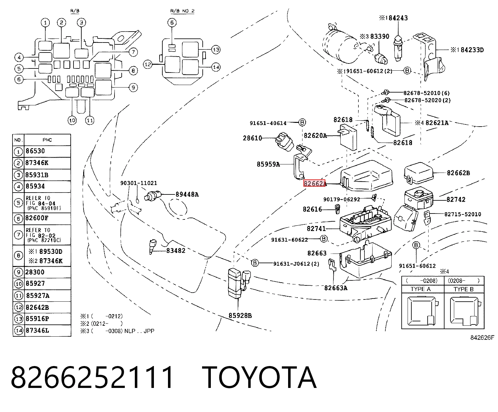 8266252111 Toyota