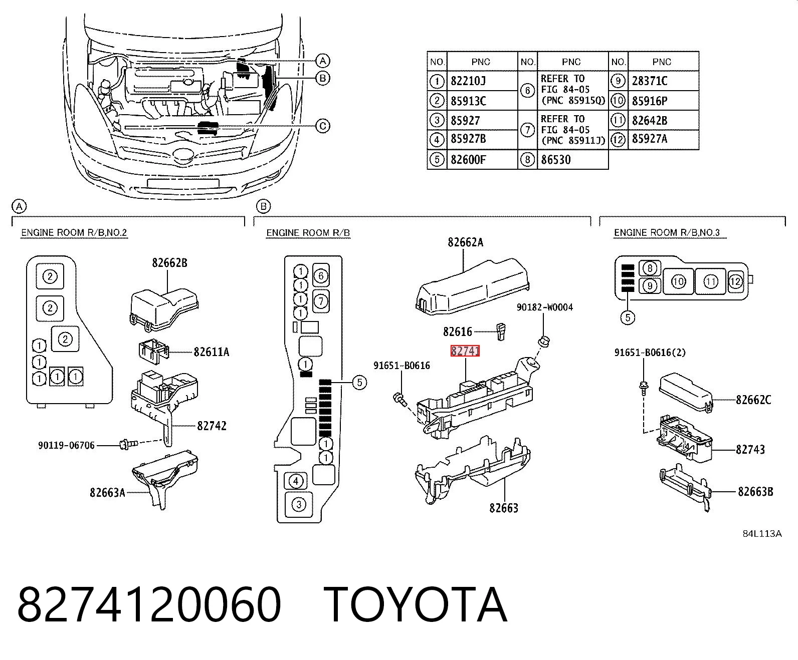 Unidade de dispositivos de segurança para Toyota Corolla R10