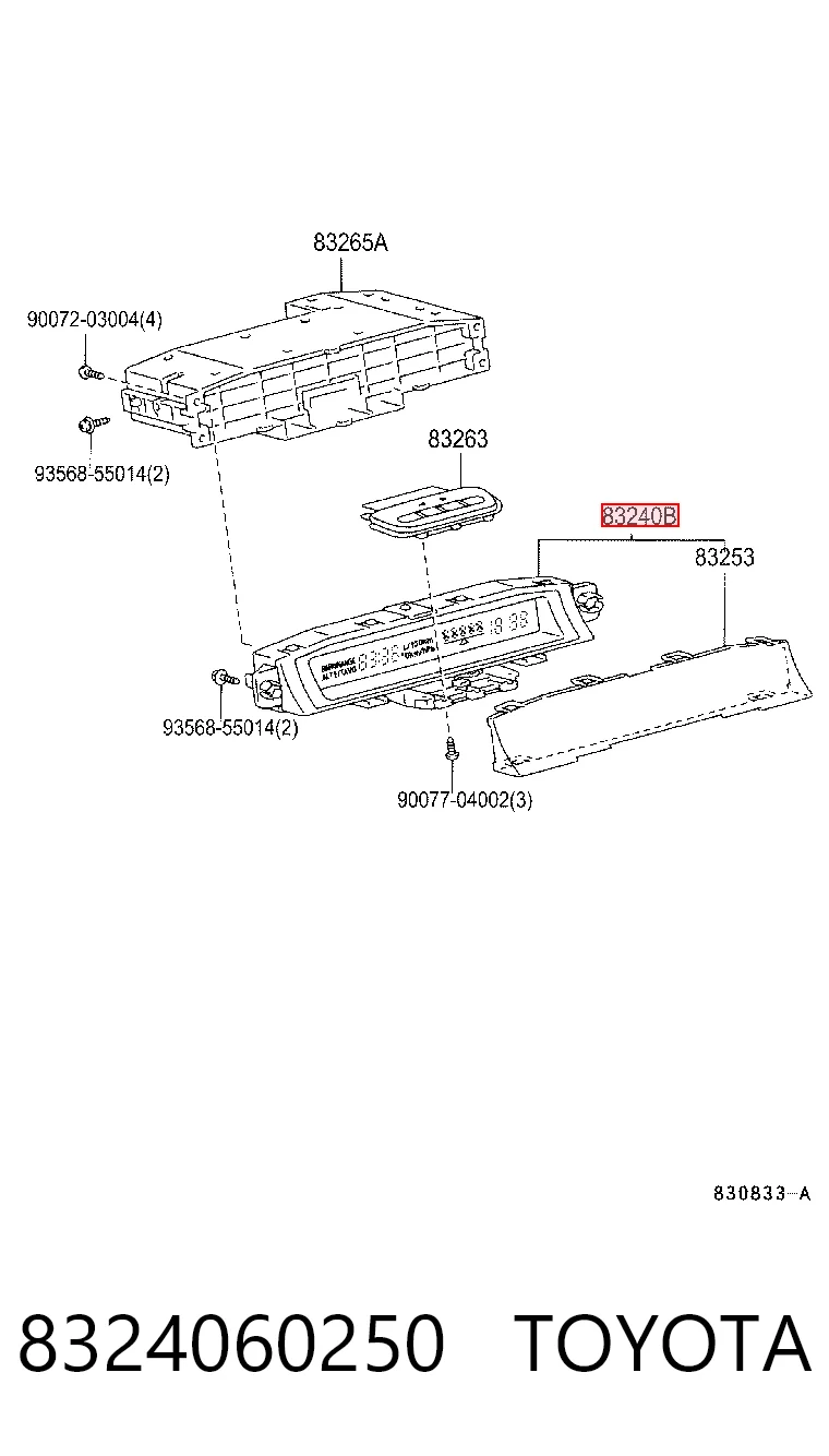 Mostrador multifuncional para Toyota Land Cruiser PRADO ASIA J12