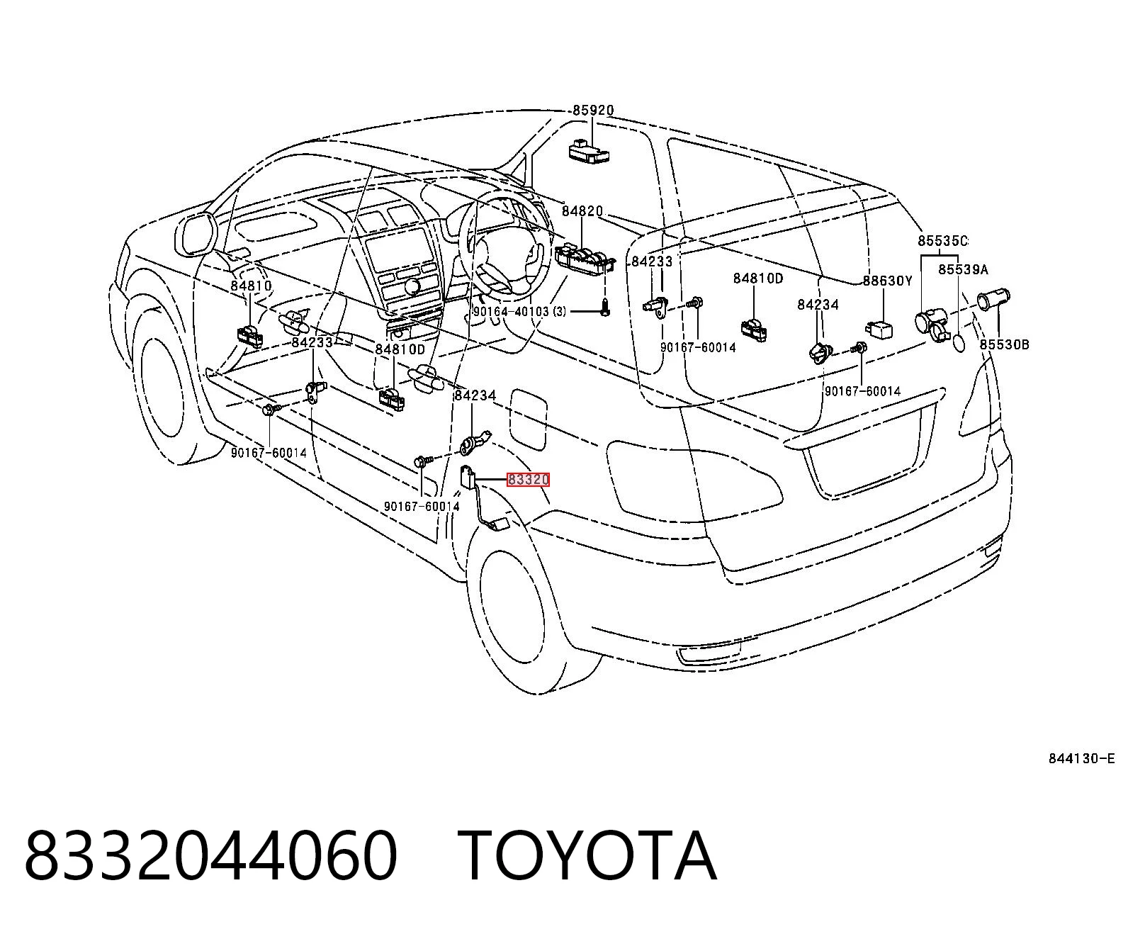 Sensor do nível de combustível no tanque Toyota Avensis  LCM ao melhor preço