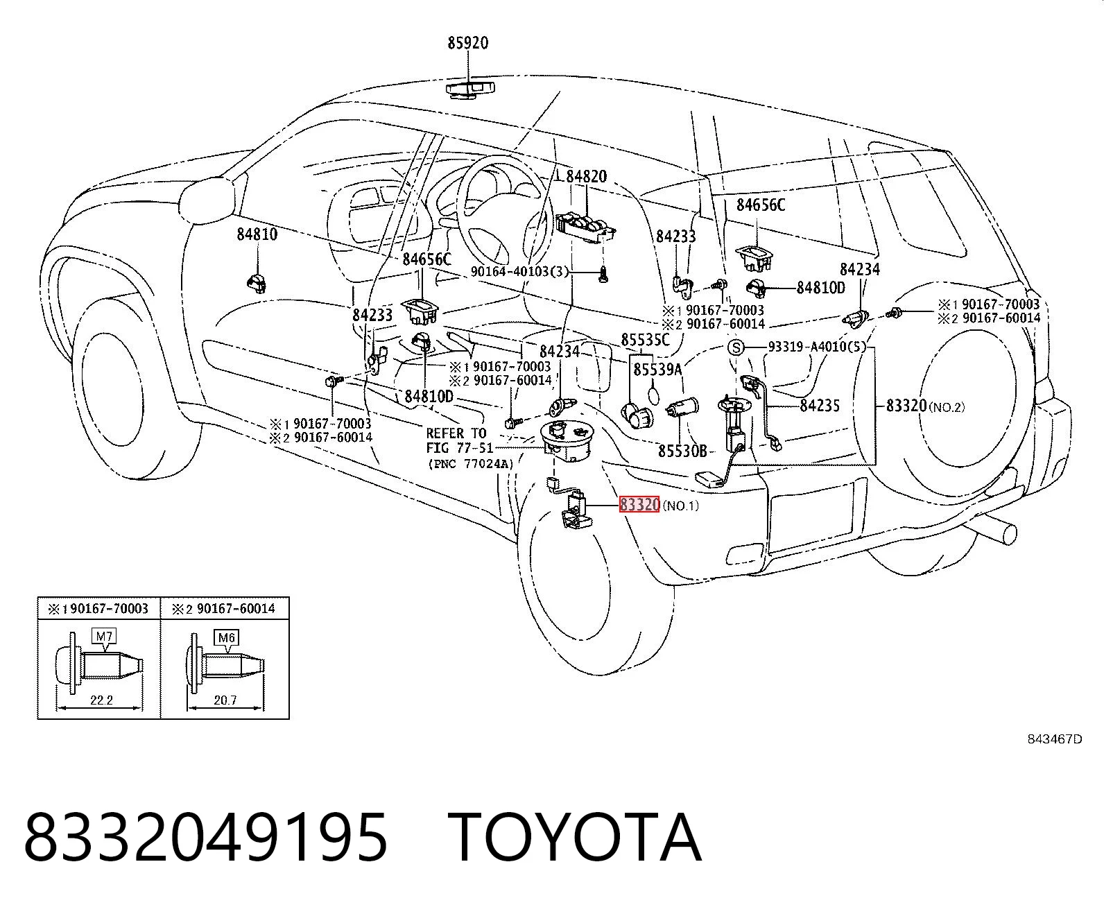 Sensor do nível de combustível no tanque Toyota RAV4 II XA2 ao melhor preço