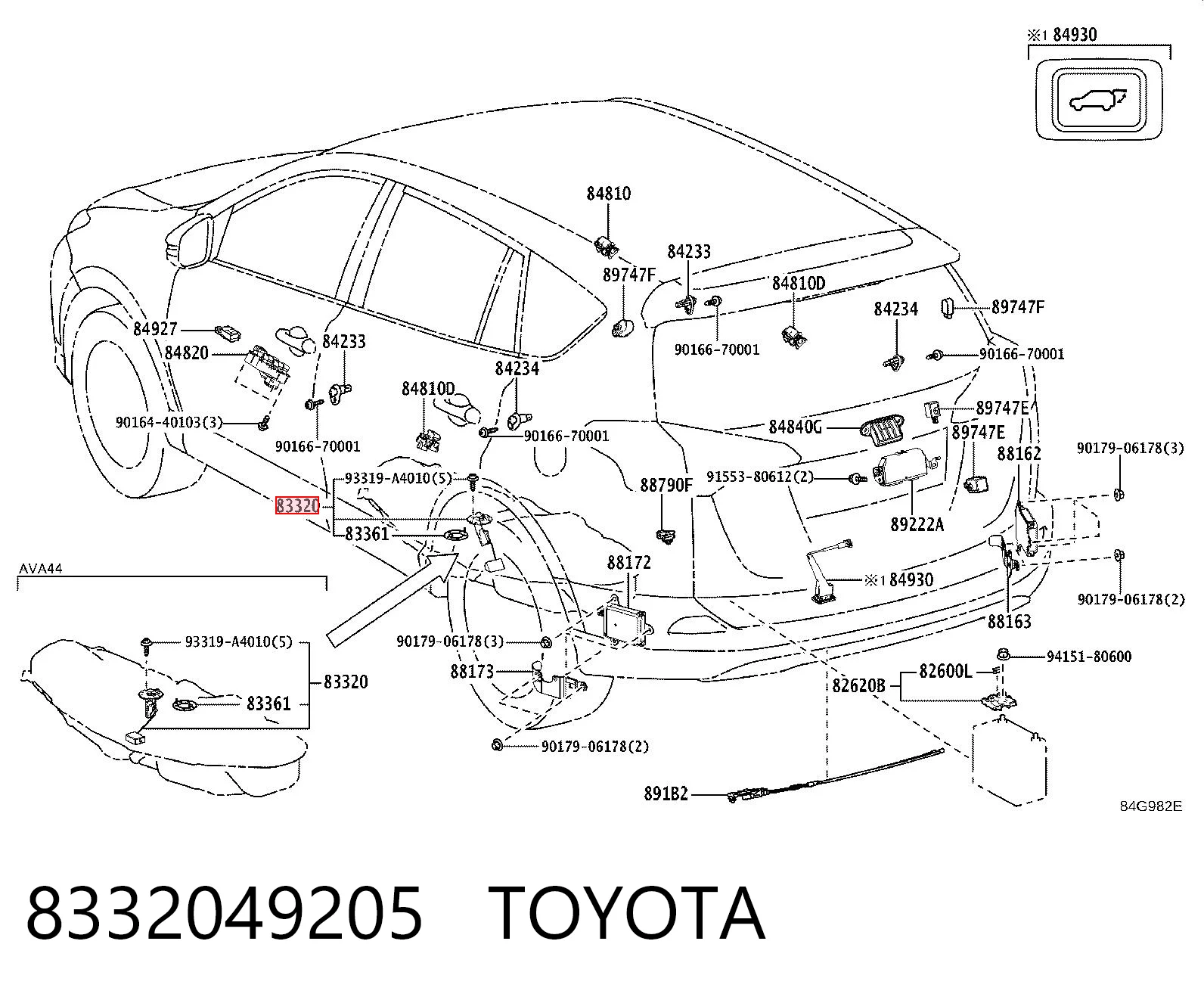 Sensor do nível de combustível no tanque para Toyota RAV4 IV A4