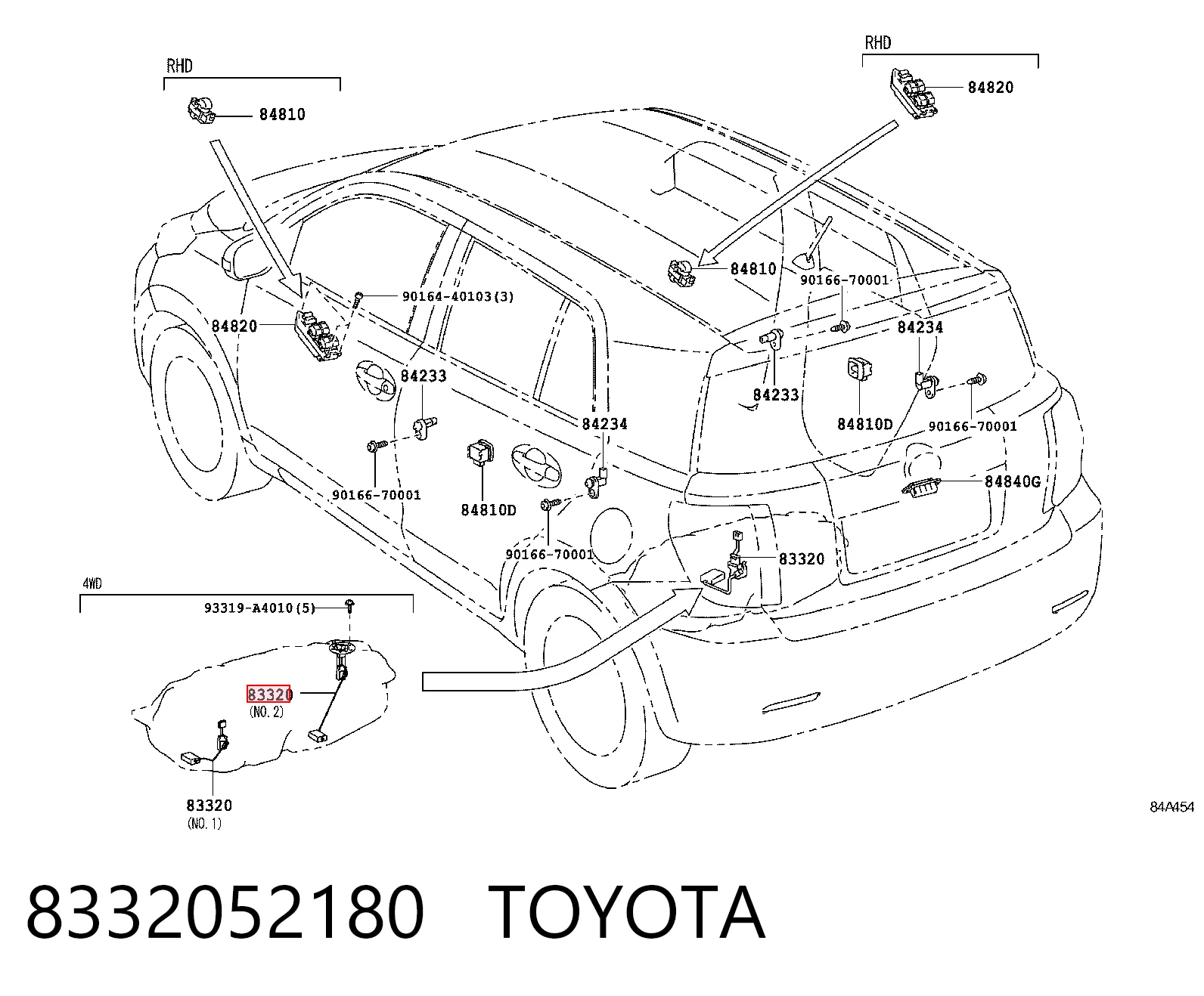Sensor do nível de combustível no tanque para Toyota Yaris  SP90