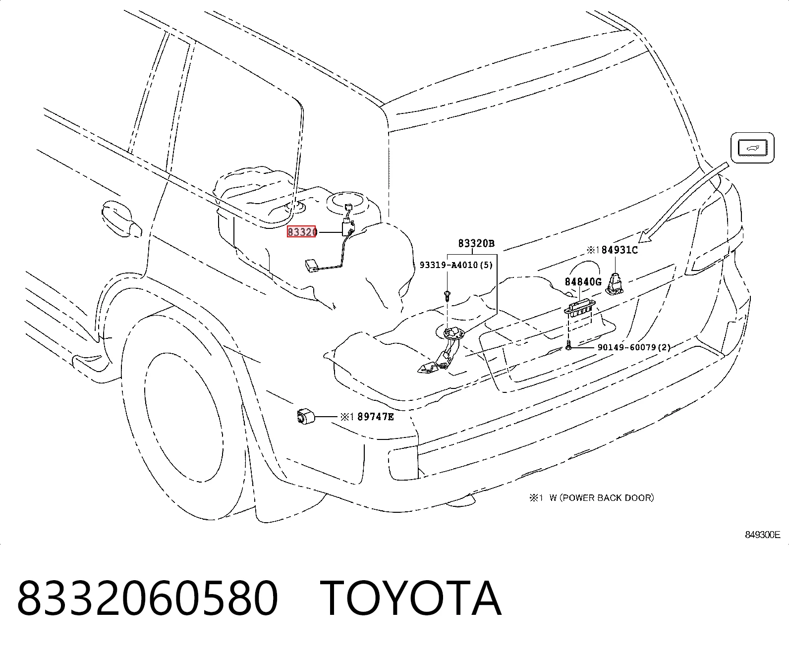  Sensor do nível de combustível no tanque Toyota Land Cruiser SUV (J200) (2007 - 2021) 