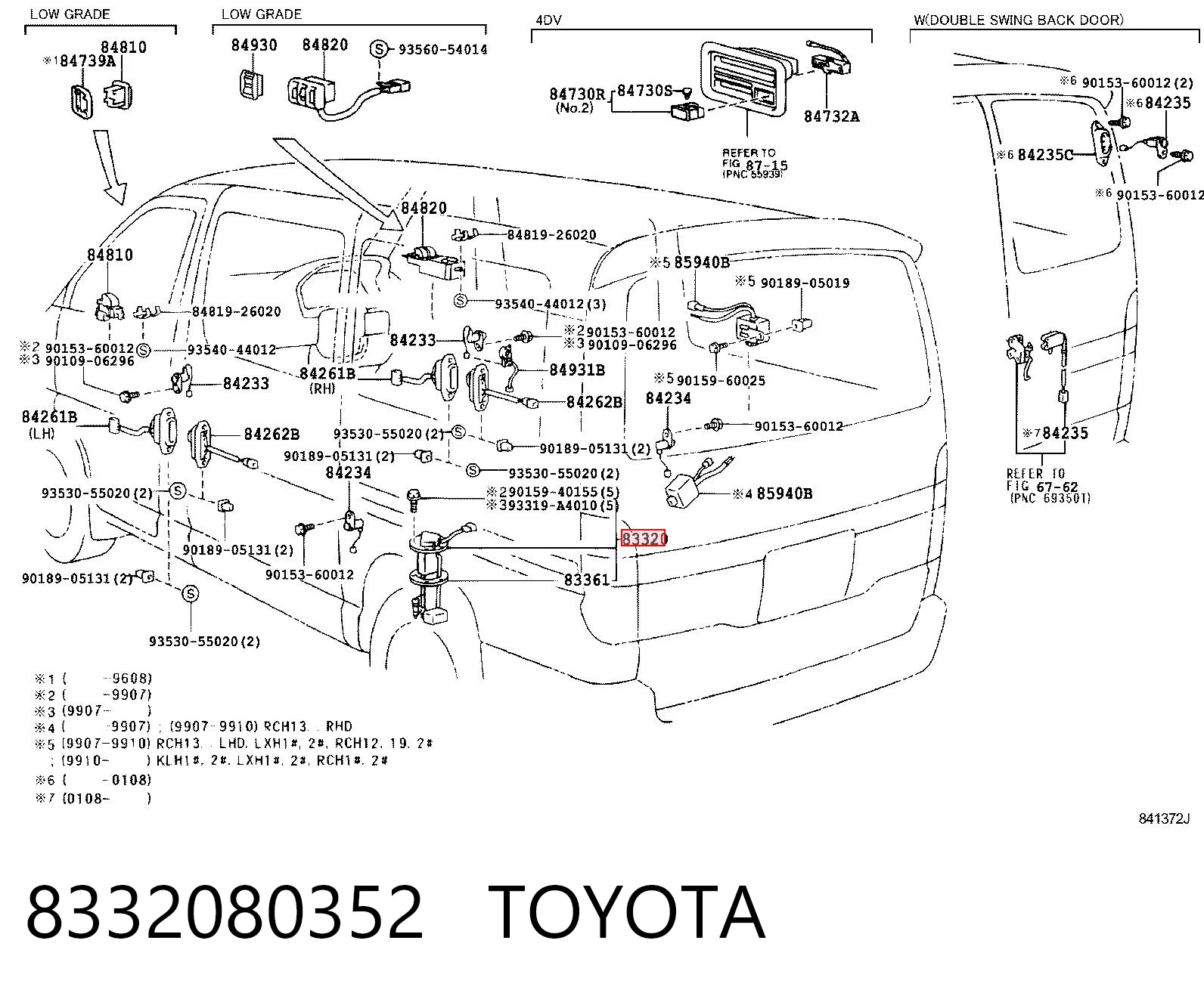 Sensor do nível de combustível no tanque Toyota Hiace III H10 ao melhor preço
