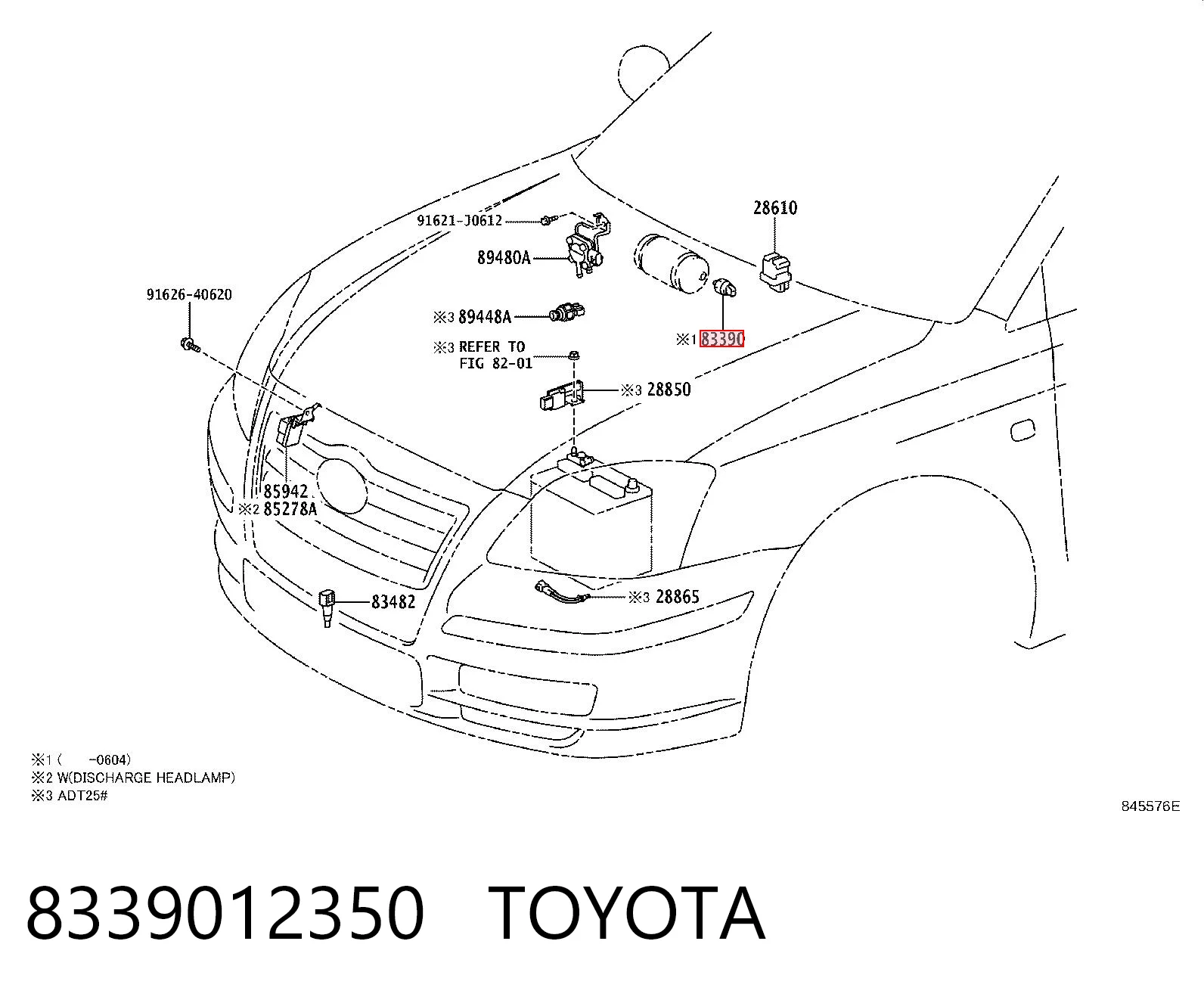 8339012350 Toyota