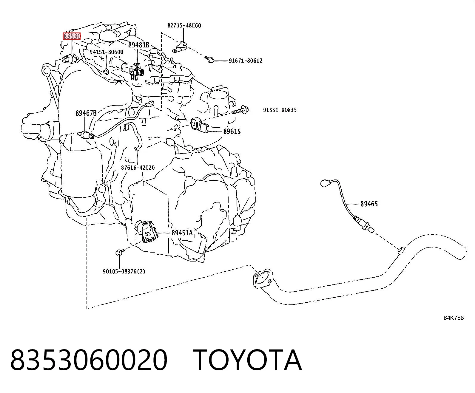 8353060020 Toyota Sensor de pressão de óleo