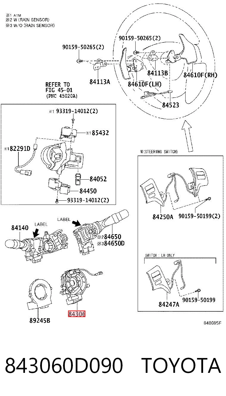 Anel AIRBAG de contato, cabo plano do volante AND 30959174