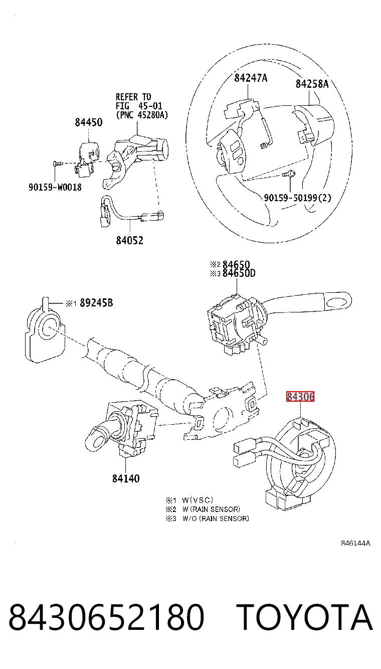  Anel AIRBAG de contato, cabo plano do volante Toyota Yaris hatchback (P10) (1999 - 2005) 