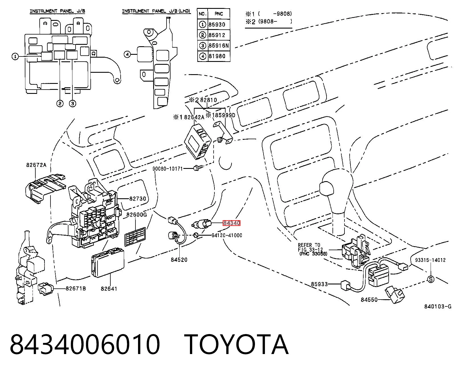 8434006010 Toyota Sensor de ativação do sinal de parada