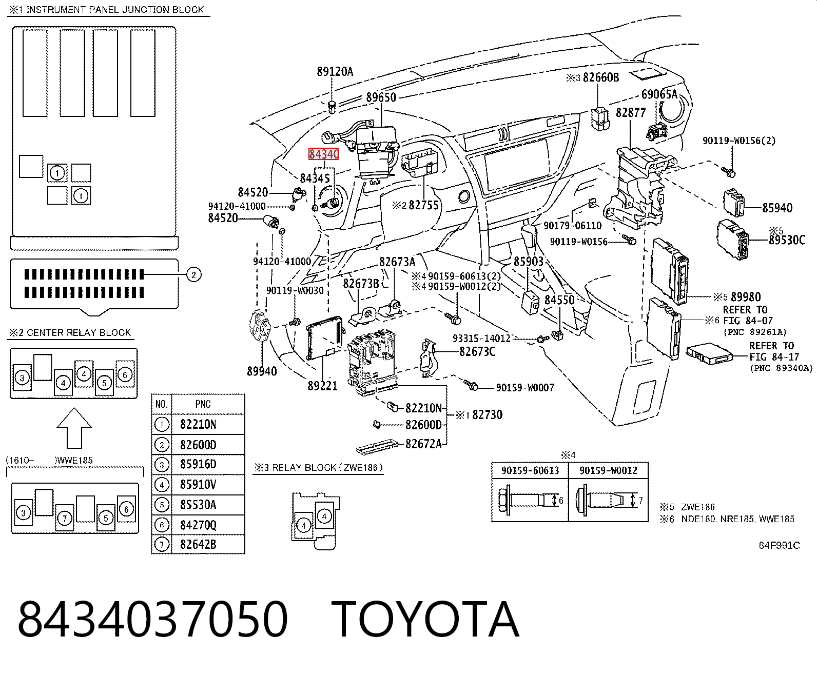 8434037050 Toyota Sensor de ativação do sinal de parada