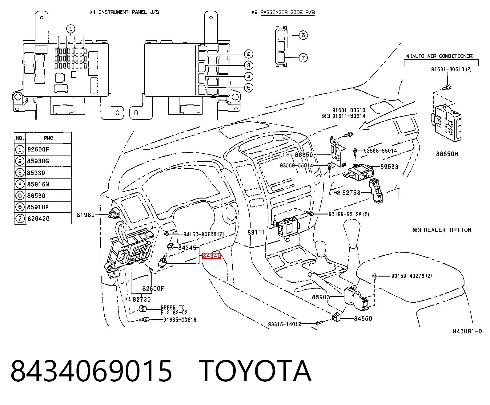 8434069015 Toyota Sensor de ativação do sinal de parada