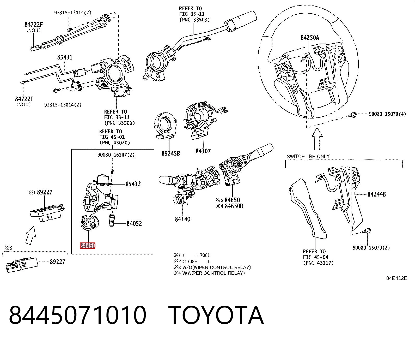  Grupo de contato de fecho de ignição Toyota Yaris hatchback (SP90) (2005 - 2011) 