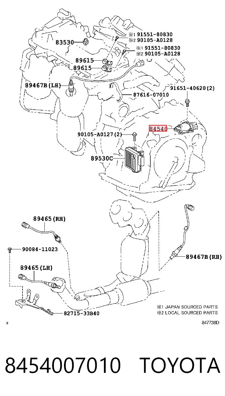 8454007010 Toyota Sensor de velocidade neutral