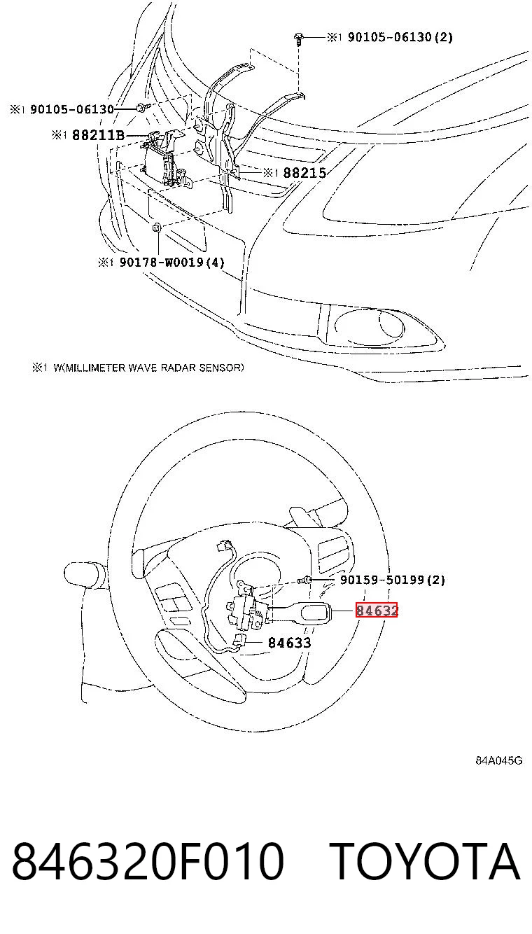 846320F010 Toyota Comutador de controlo de cruzeiro