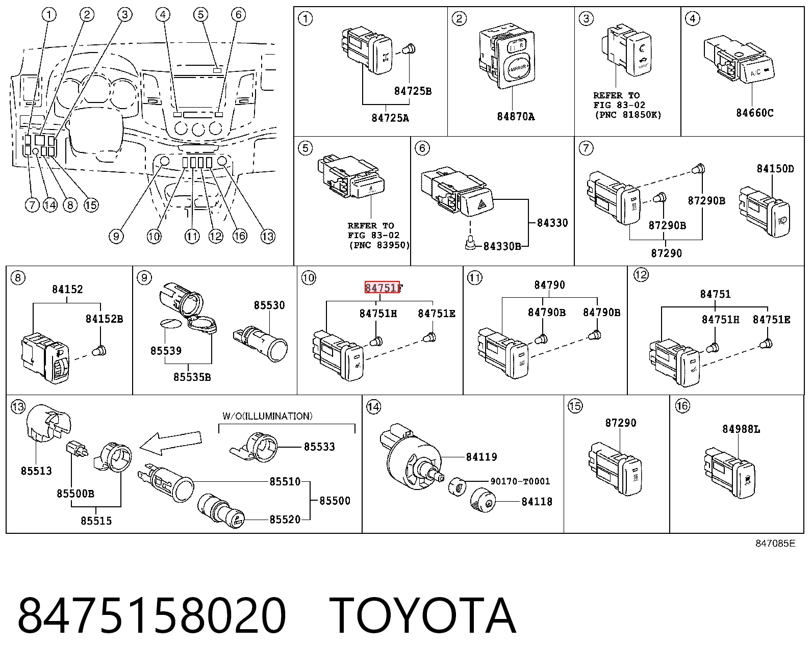8475158020 Toyota