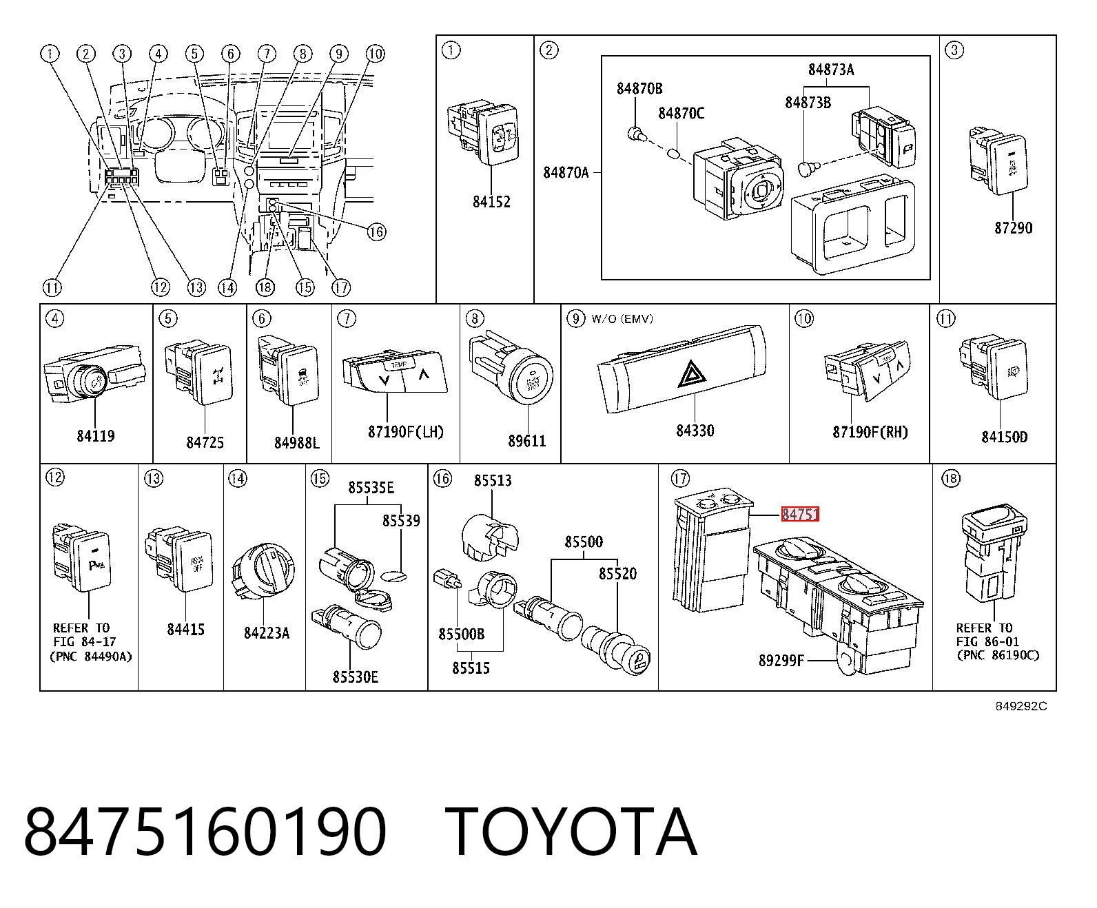 8475160190 Toyota