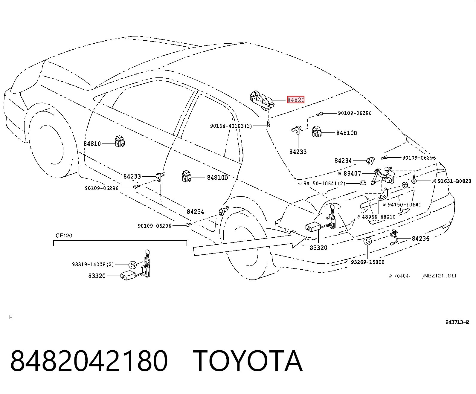 Unidade de botões de controlo de elevador de vidro de consola central Toyota 8482042180 preço, a partir de 48,52 USD