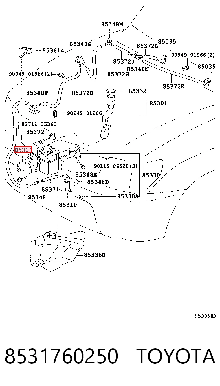 8531760250 Toyota
