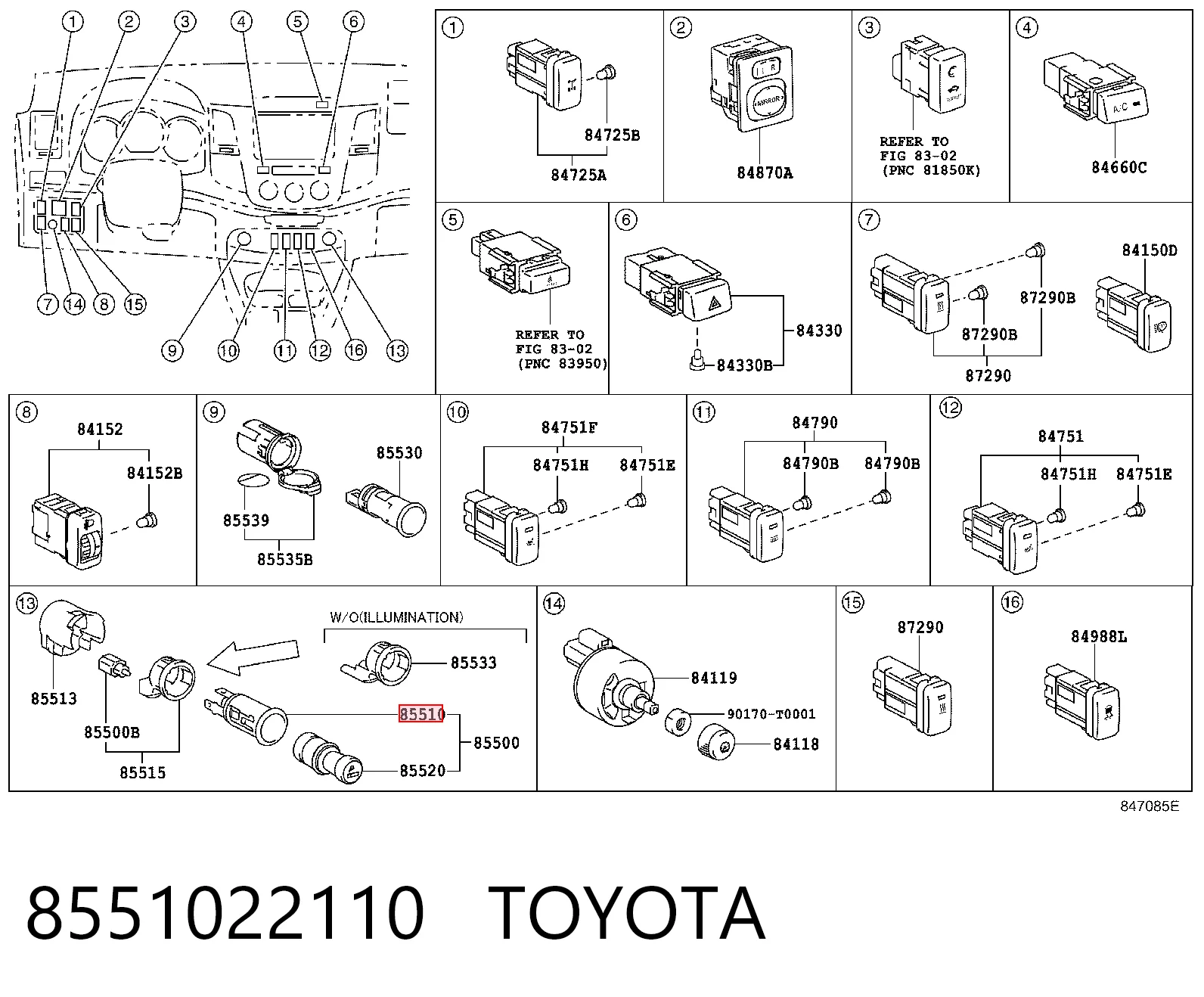 8551022110 Toyota