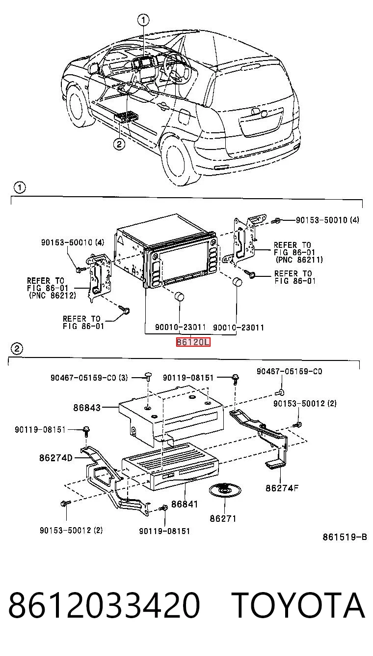 Aparelhagem de som (rádio AM/FM) Toyota Camry V30 ao melhor preço
