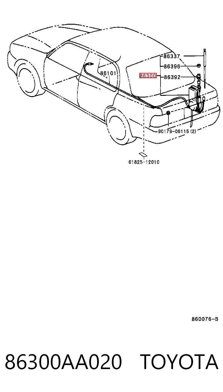 Antena para Toyota Camry V20