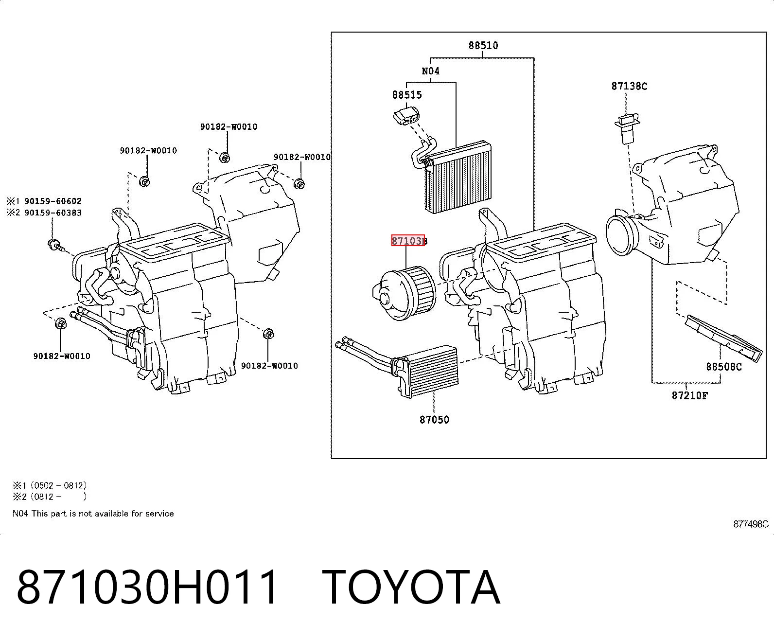 871030H011 Toyota