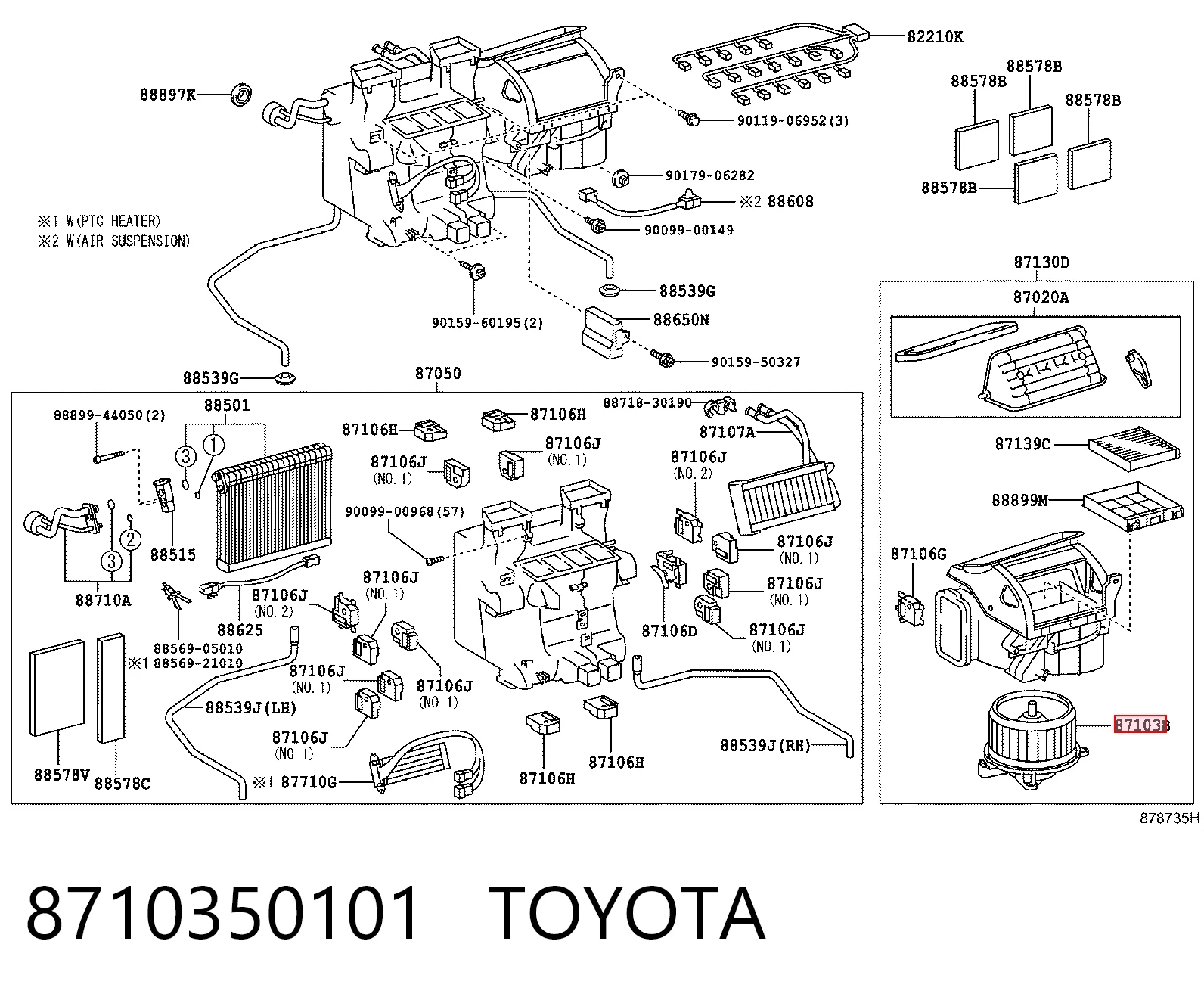 Motor de ventilador de forno (de aquecedor de salão) Lexus LS UVF4 ao melhor preço