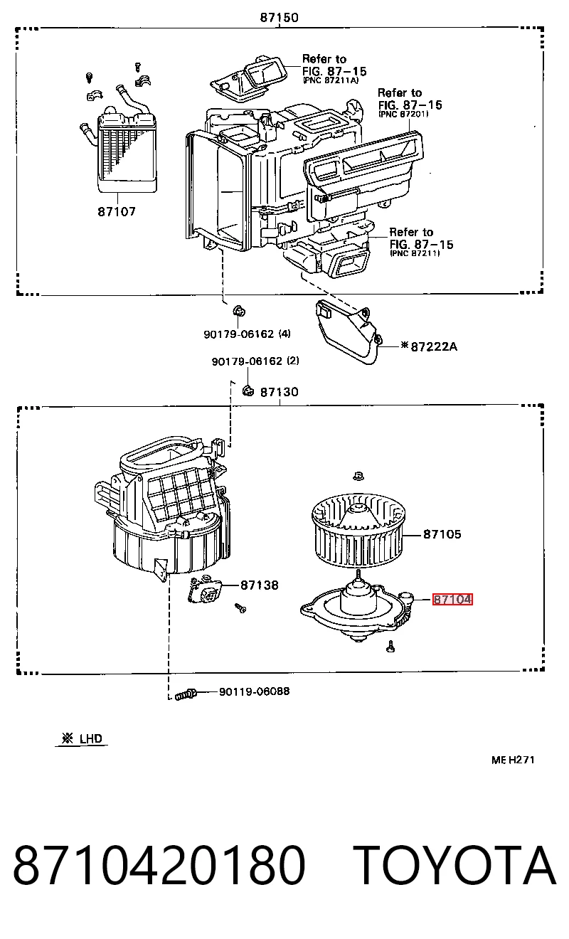 Motor de ventilador de forno (de aquecedor de salão) Toyota Celica  T16 ao melhor preço