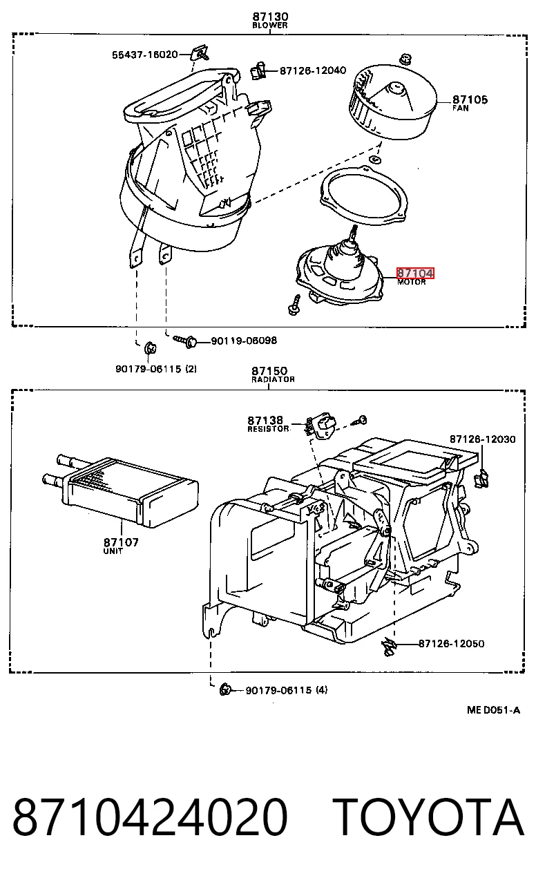 72073FA170 Subaru Motor de ventilador de forno (de aquecedor de salão)