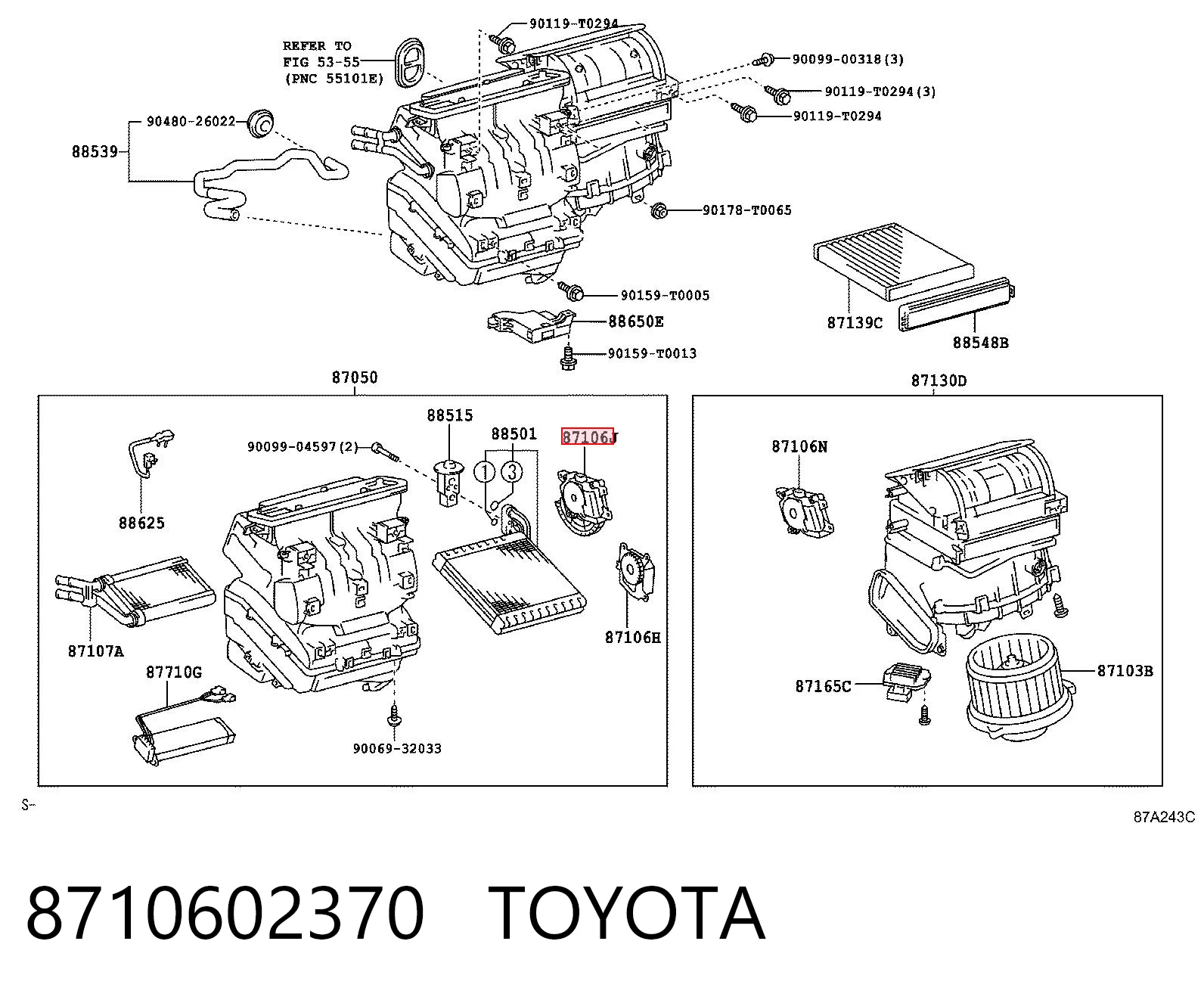 Acionamento de comporta de forno para Toyota Auris UKP E15