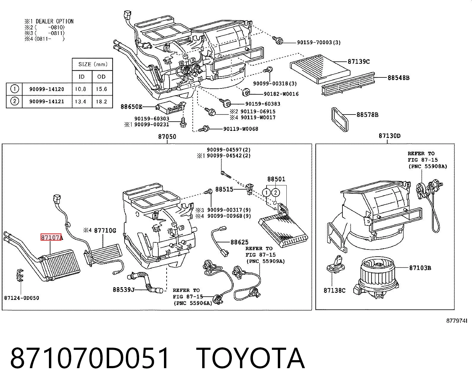 Radiador de forno (de aquecedor) Toyota Yaris  SP90