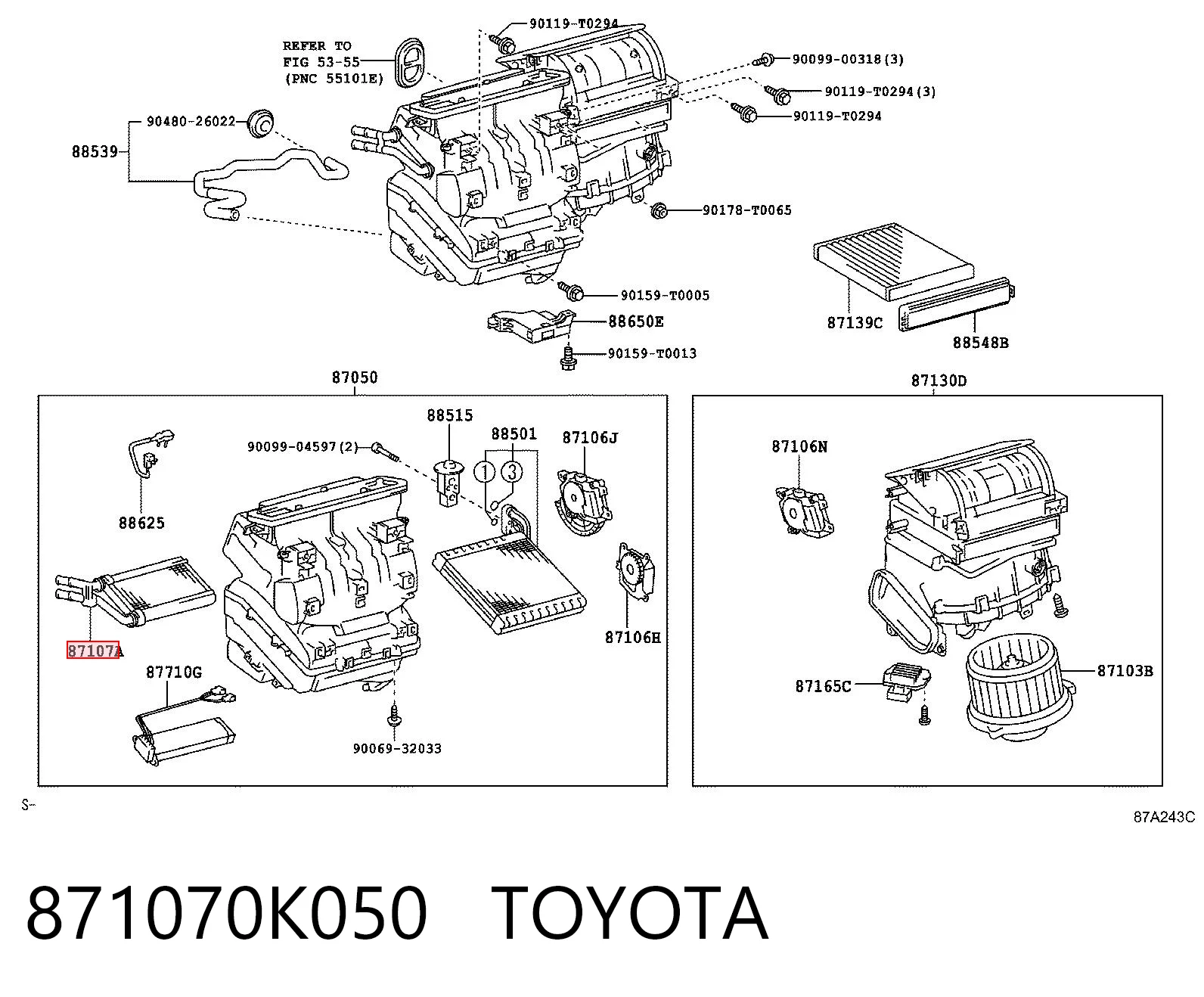 Radiador de forno (de aquecedor) para Toyota Hilux  KUN25