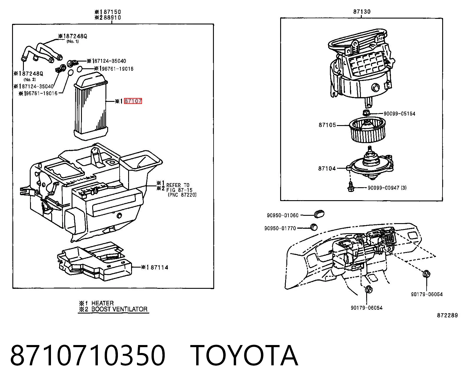 Radiador de forno (de aquecedor) para Toyota RAV4 XA