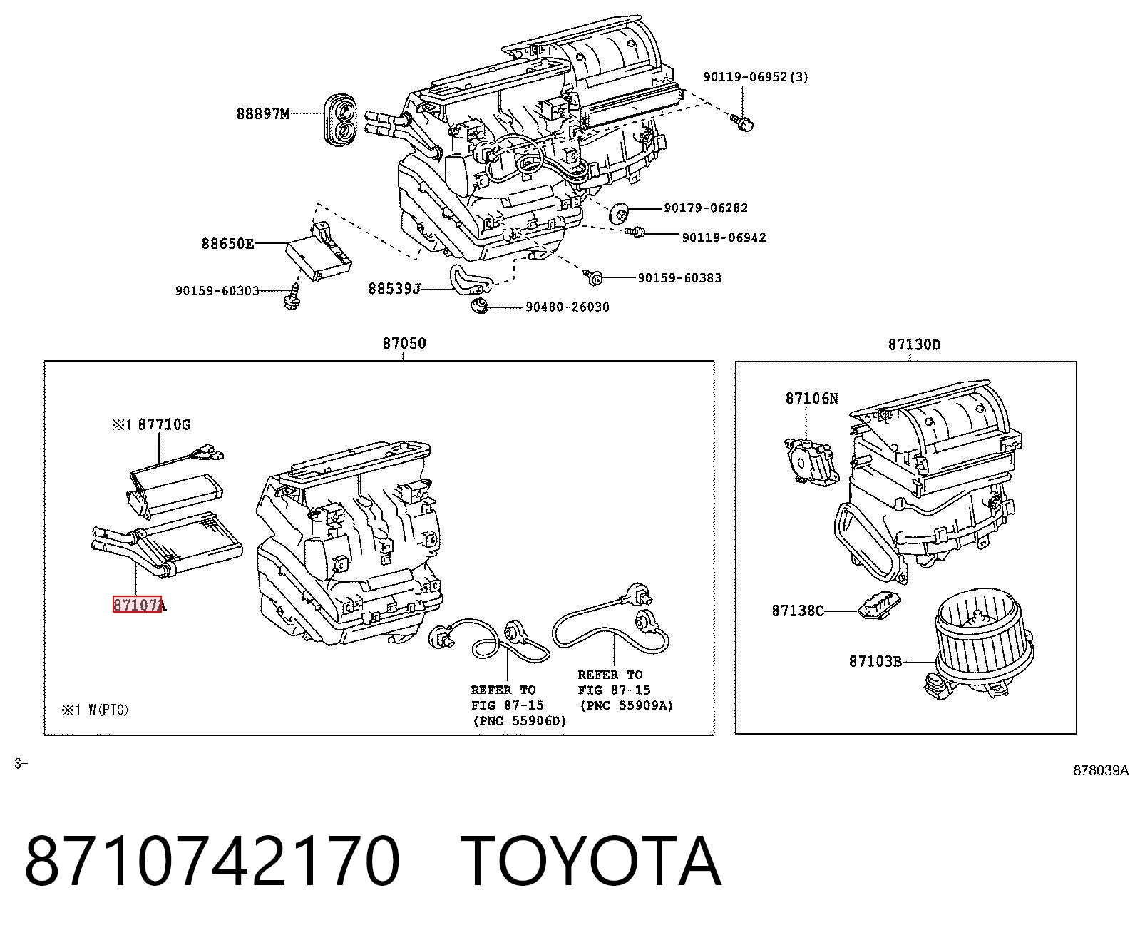 Radiador de forno (de aquecedor) Toyota Corolla  E15