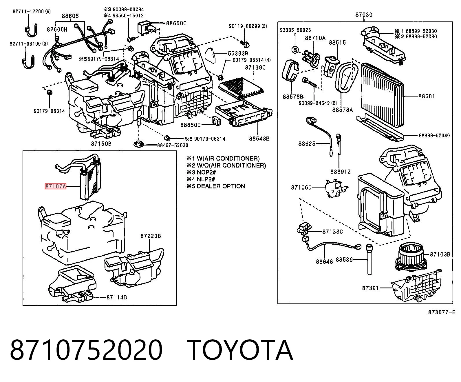 Radiador de forno (de aquecedor) Toyota Yaris  P10