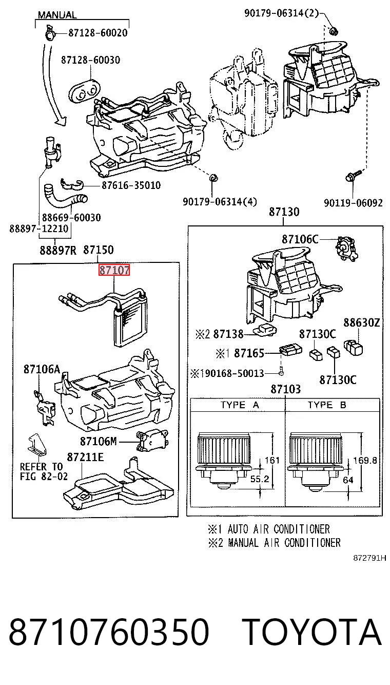Radiador de forno (de aquecedor) Toyota Land Cruiser 100 J10