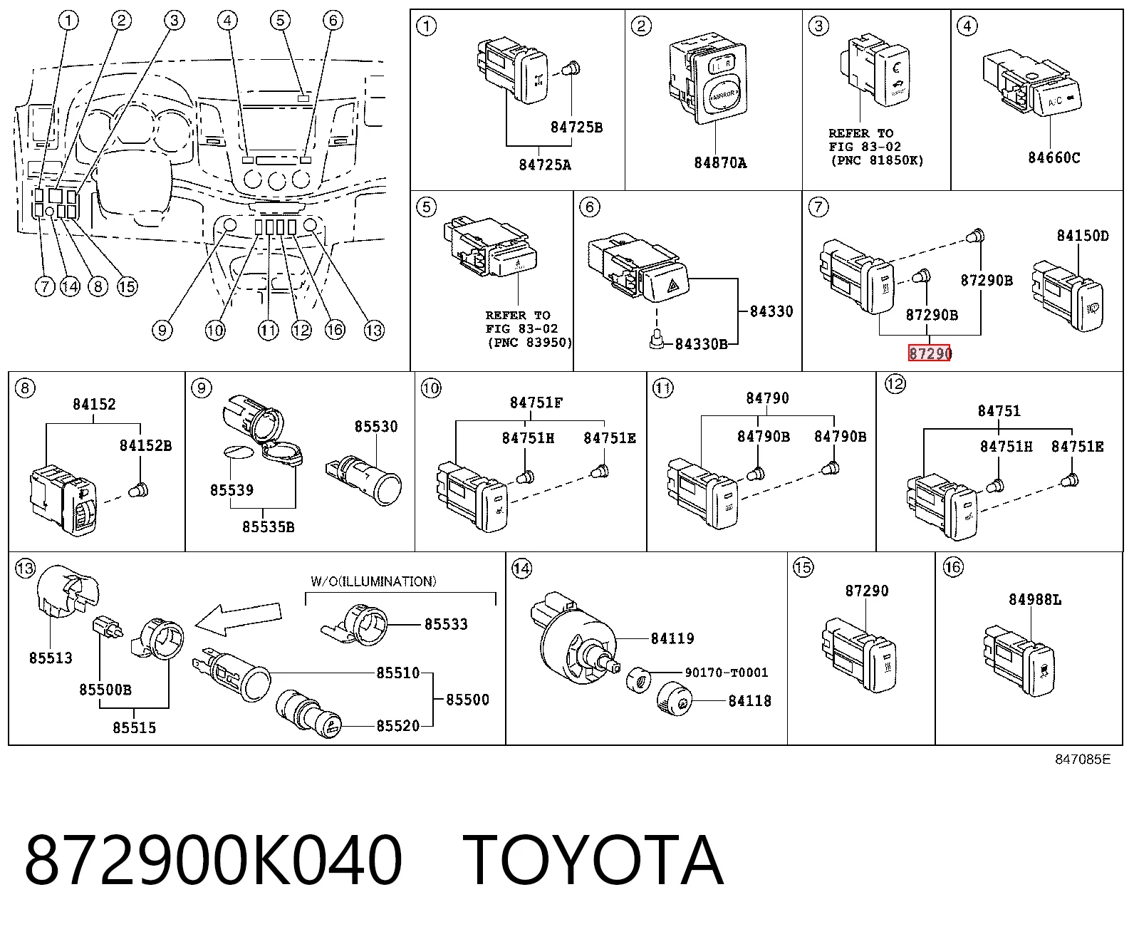 872900K040 Toyota