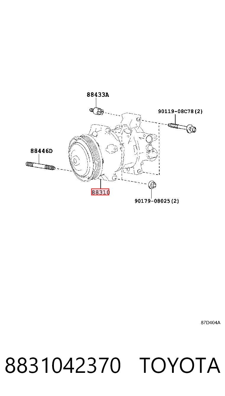 8831042370 Toyota Compressor de aparelho de ar condicionado