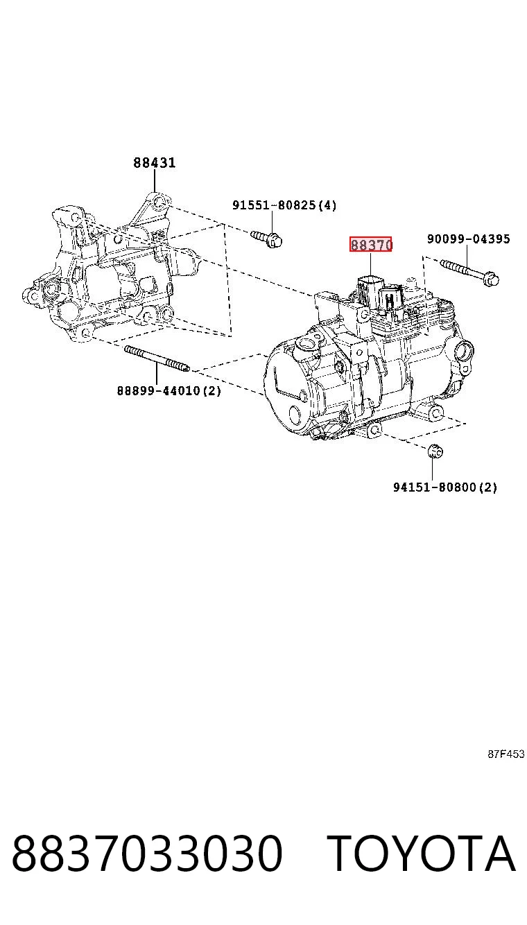 8837033030 Toyota Compressor de aparelho de ar condicionado